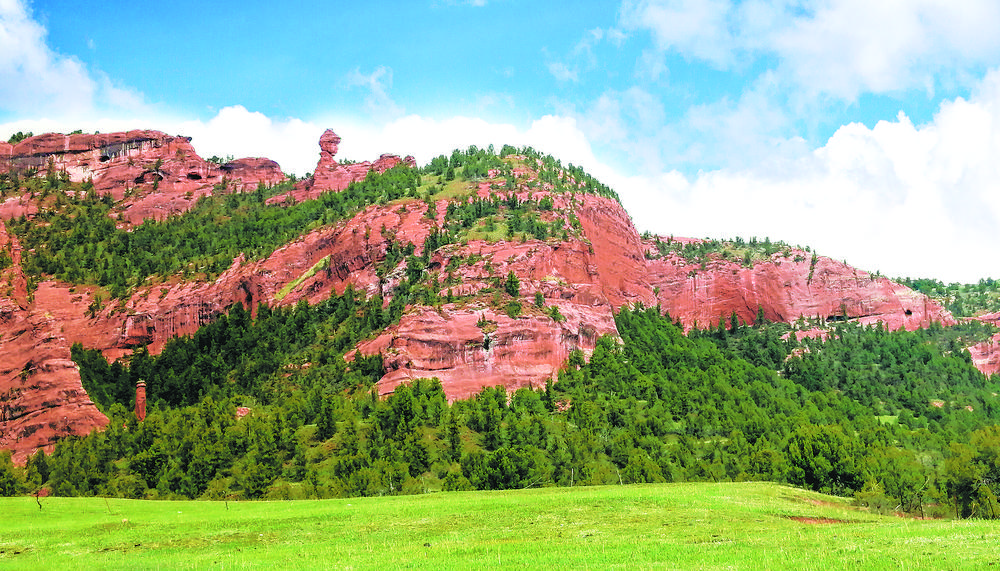 瀾滄江源頭——昂賽丹霞地貌。三江源國家公園管理局供圖